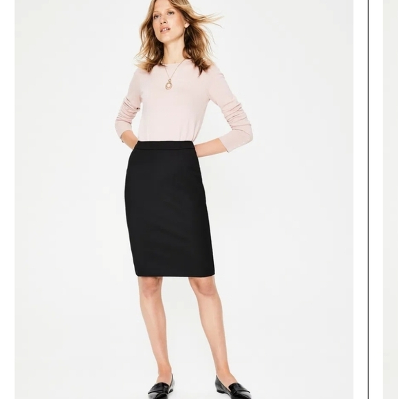 Boden‎ Claremont Skirt in Black Size 10 Slit Pencil Style - Picture 2 of 11